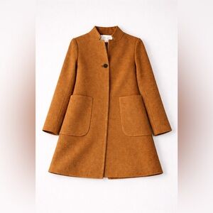 Moon River Women Wool mid length Coat-Camel size S.